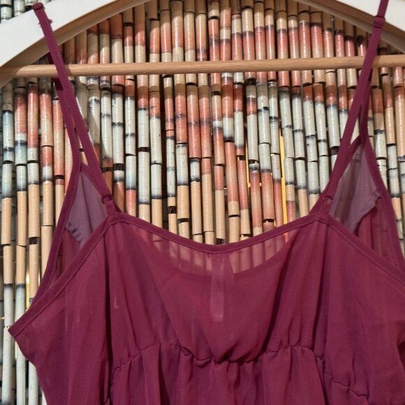 Urban Outfitters Sparkle & Fade Empire Mini Slip Dress, Pink/Rose, Large - Picture 9 of 13